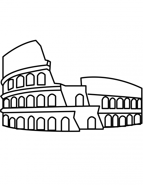 Colosseum coloring page image