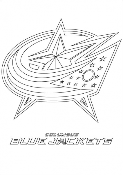 Columbus Blue Jackets Logo coloring page image