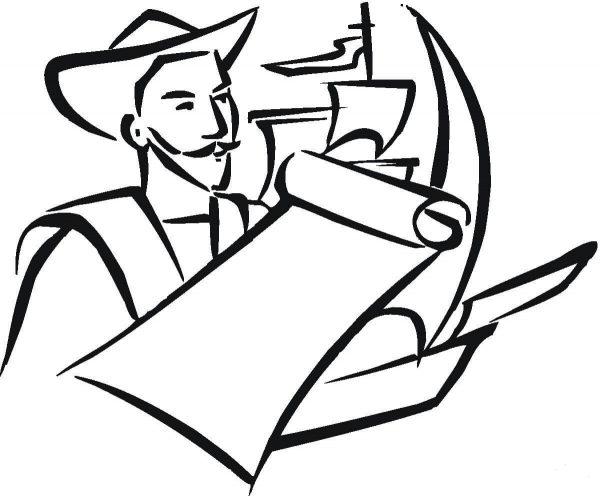Columbus Day 1492  coloring page image