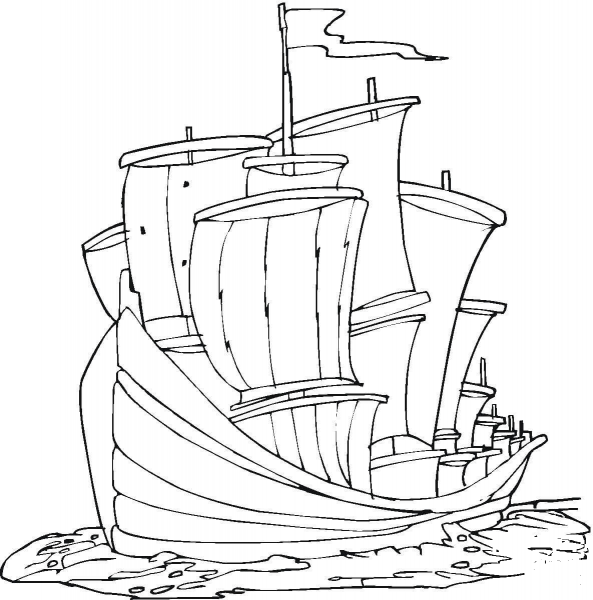 Columbus Regatta  coloring page image