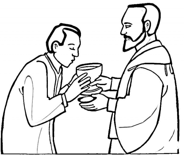 Communion coloring page image