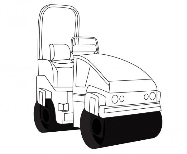 Compactor Roller coloring page image