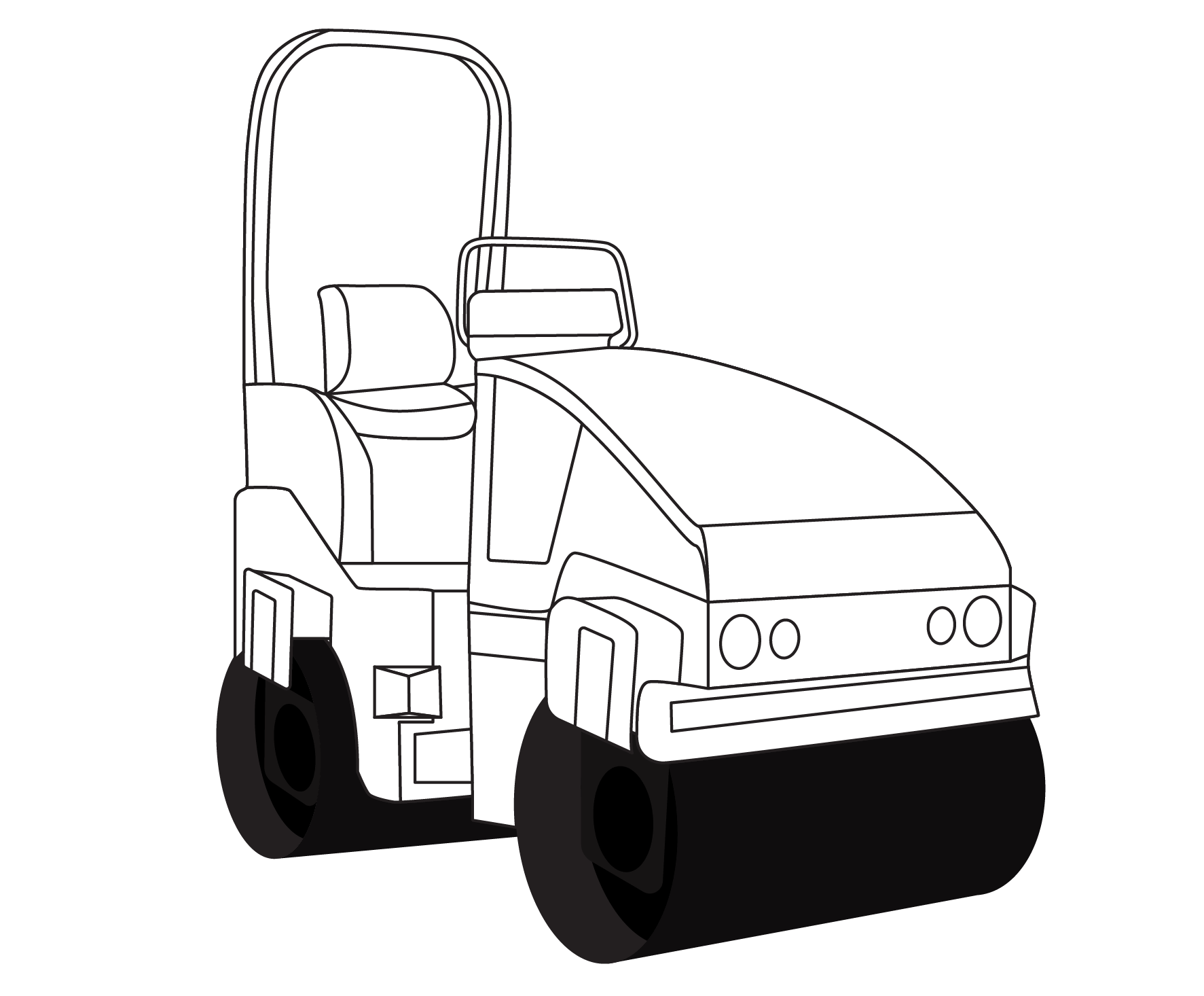 Compactor Roller Coloring Page Colouringpages