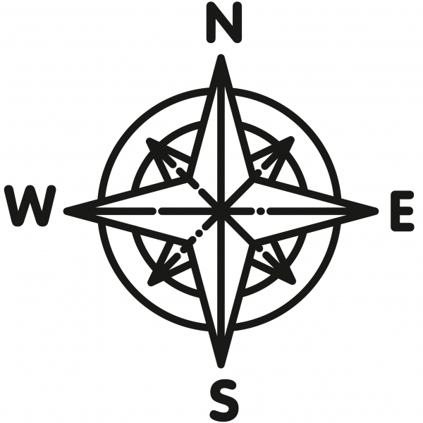 Compass Rose coloring page image