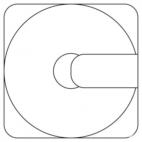 Computer Disk coloring page image