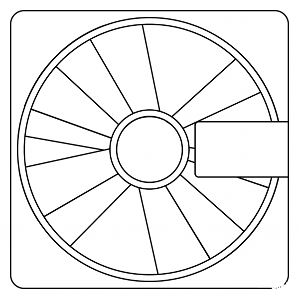 Computer Disk Emoji coloring page image