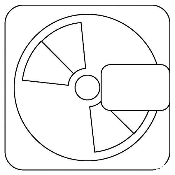 Computer Disk Emoji coloring page image