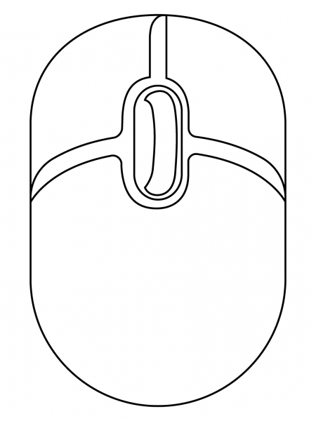 Computer Mouse Emoji coloring page image