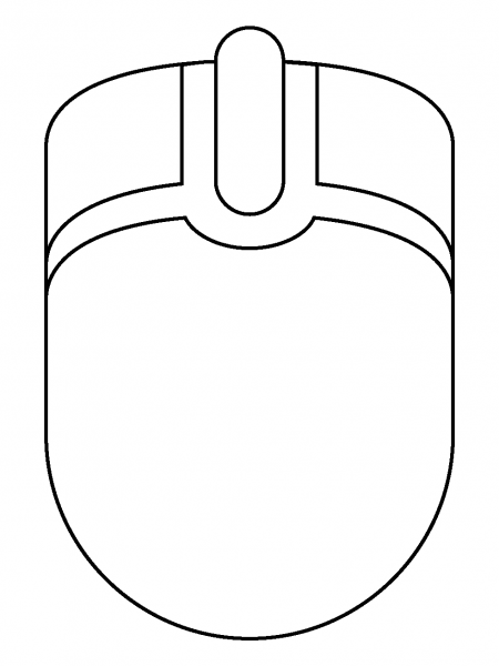 Computer Mouse Emoji coloring page image