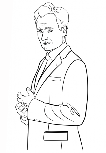 Conan O’Brien coloring page image
