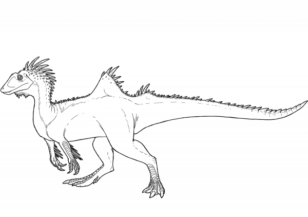 Concavenator coloring page image