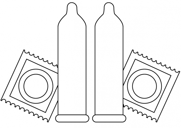 Condom coloring page image