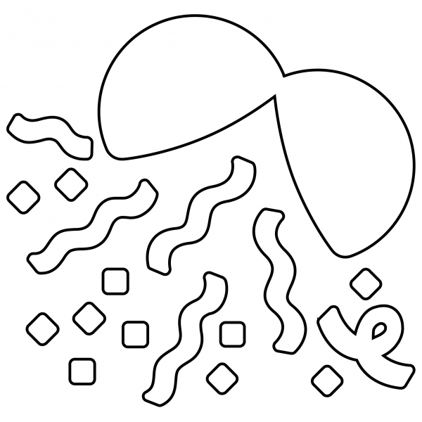 Confetti Ball Emoji coloring page image