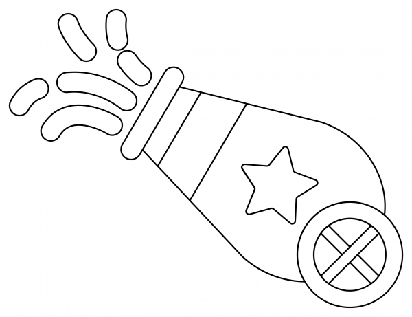 Confetti Cannon coloring page image