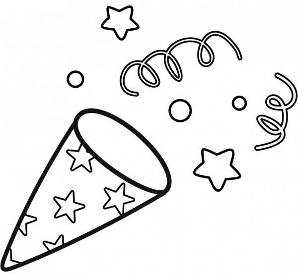 Confetti coloring page image