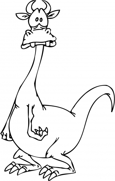 Confused Dragon coloring page image