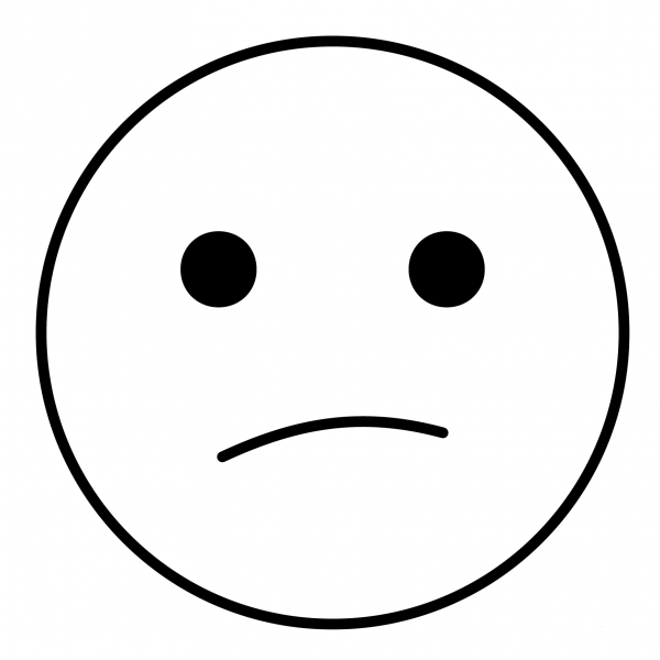 Confused Face Emoji coloring page image