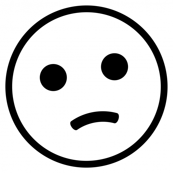 Confused Face Emoji coloring page image