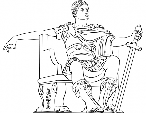 Constantine the Great coloring page image