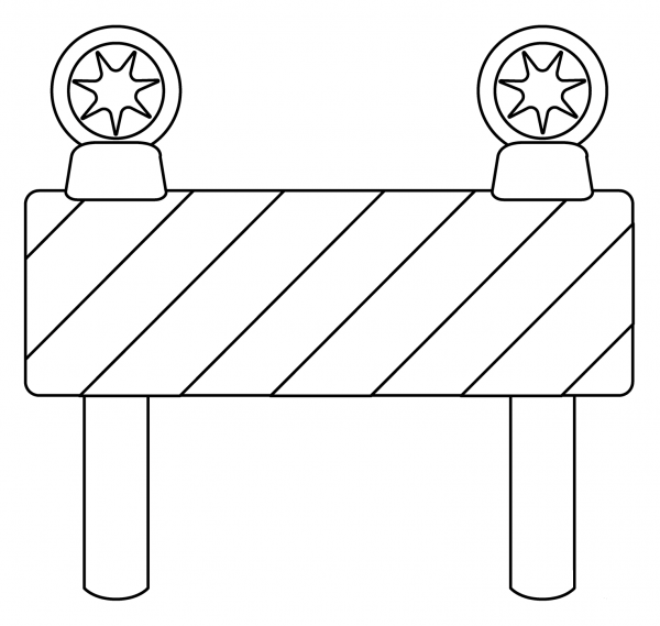 Construction Emoji coloring page image