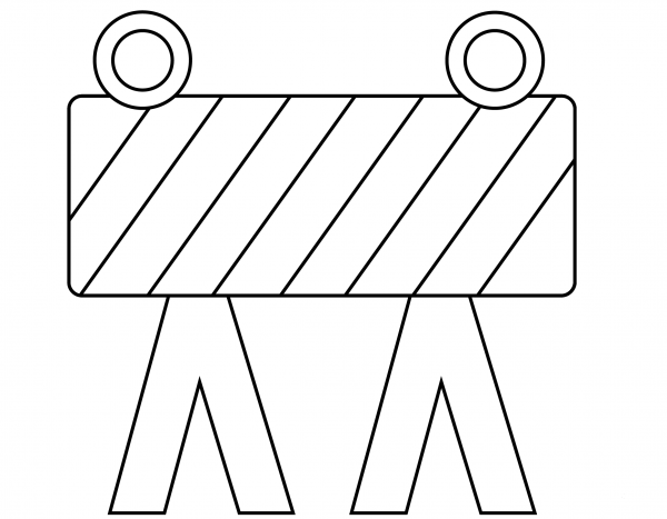 Construction Emoji coloring page image
