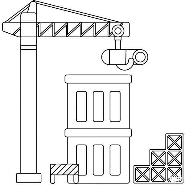 Construction Emoji coloring page image