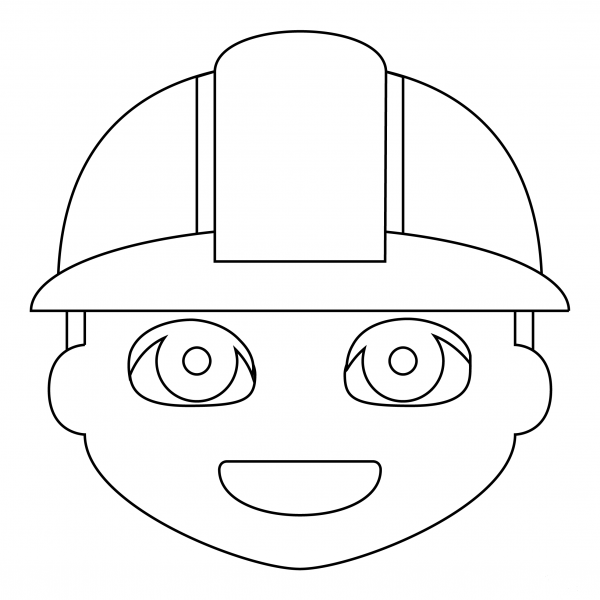 Construction Worker coloring page image