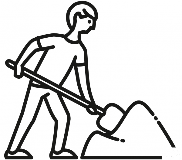 Construction worker coloring page image