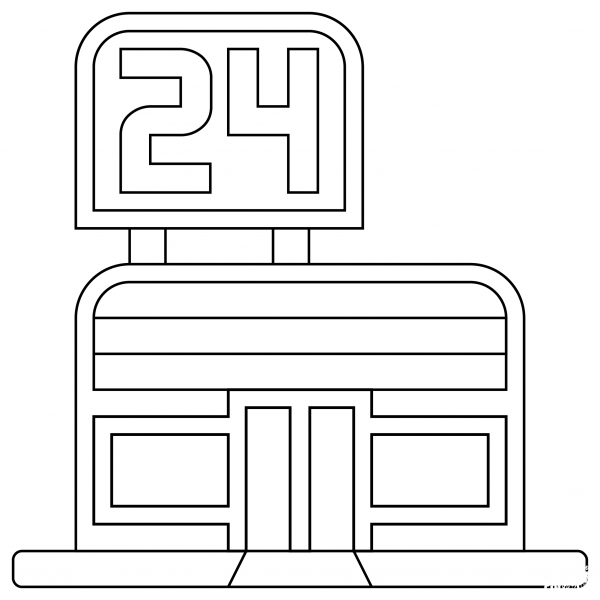Convenience Store coloring page image