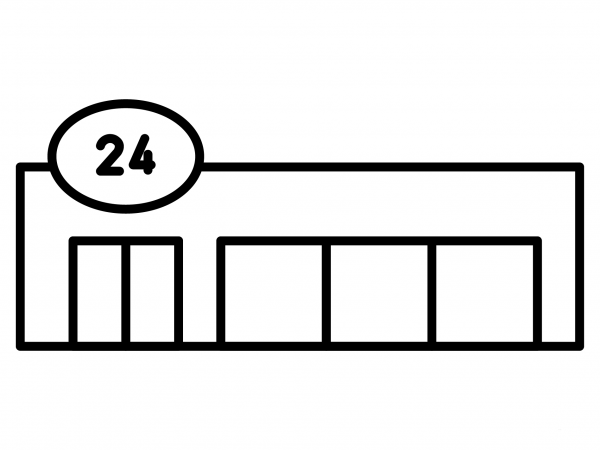 Convenience Store Emoji coloring page image