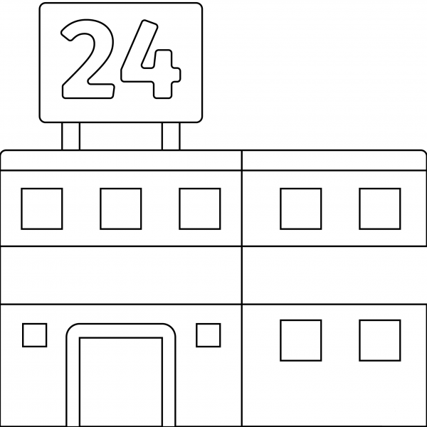 Convenience Store Emoji coloring page image