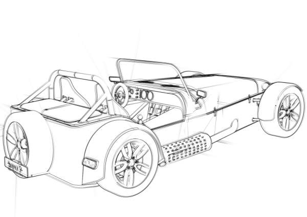 Convertible CoupÃ© Concept Car coloring page image