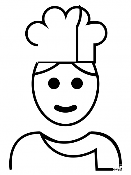 Cook Emoji coloring page image