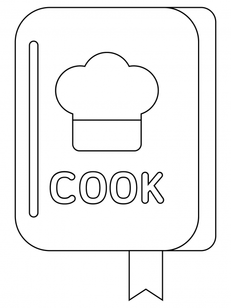 Cookbook coloring page image