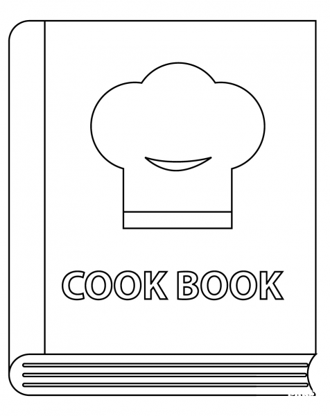 Cookbook coloring page image