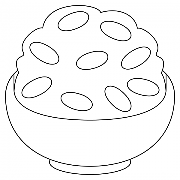 Cooked Rice coloring page image