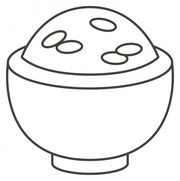 Cooked Rice coloring page image