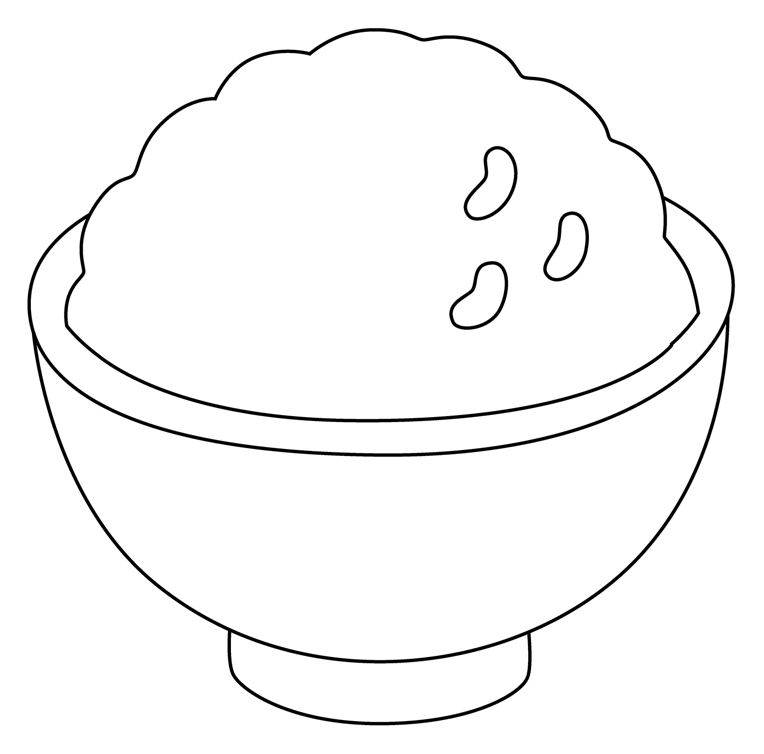 Cooked Rice Emoji coloring page - ColouringPages