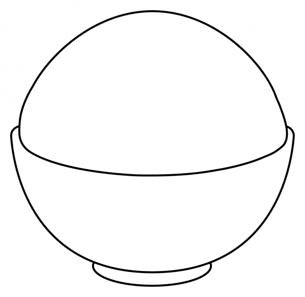 Cooked Rice Emoji coloring page image