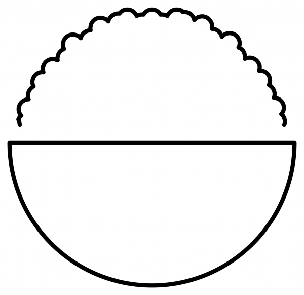 Cooked Rice Emoji coloring page image
