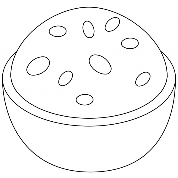 Cooked Rice Emoji coloring page - ColouringPages