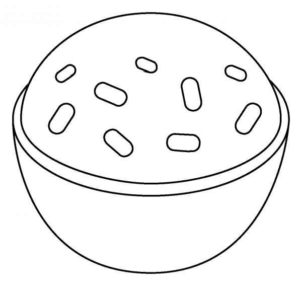 Cooked Rice Emoji coloring page - ColouringPages