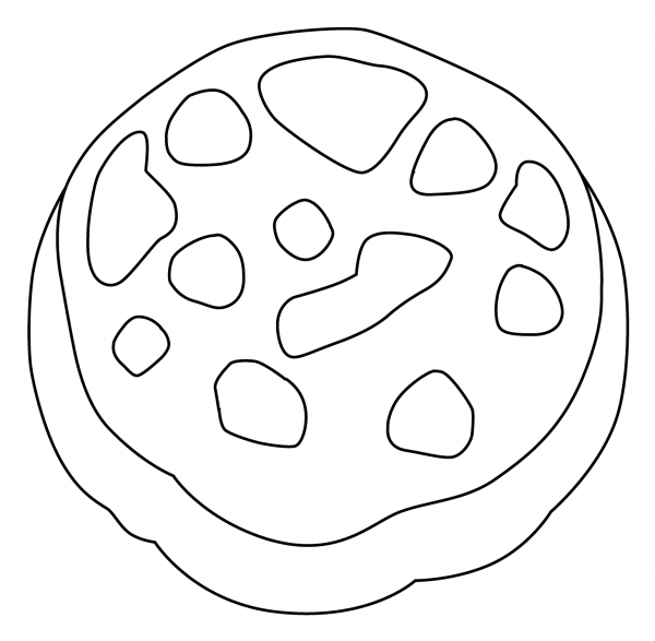 Cookie Emoji coloring page image