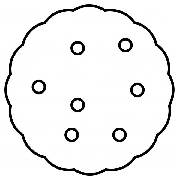 Cookie Emoji coloring page image