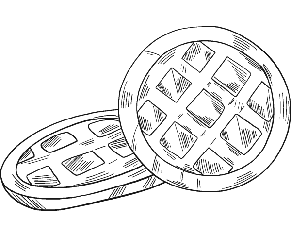 Cookies coloring page image