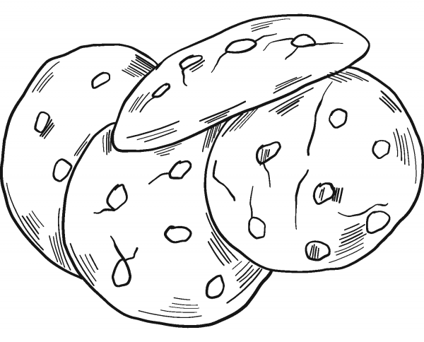 Cookies coloring page image