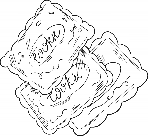 Cookies coloring page image