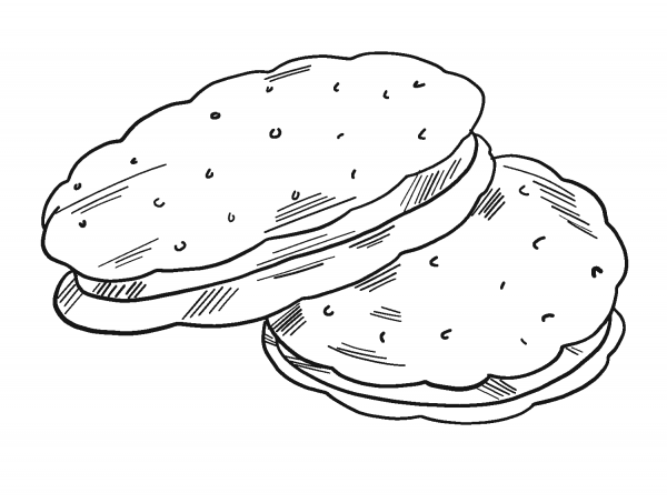 Cookies coloring page image