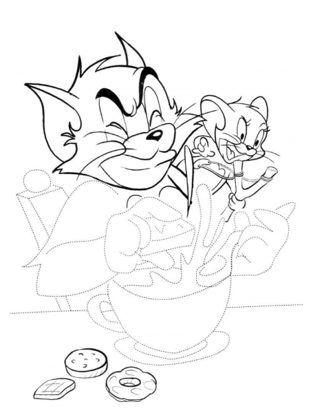 Cooking Breakfast  coloring page image