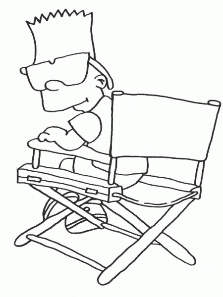Cool Bart  coloring page image